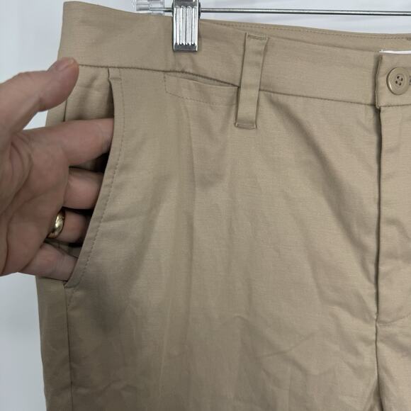 1901 Chino Pants Beige Humus Straight Leg Flat Front Women Size 12 - Picture 5 of 12